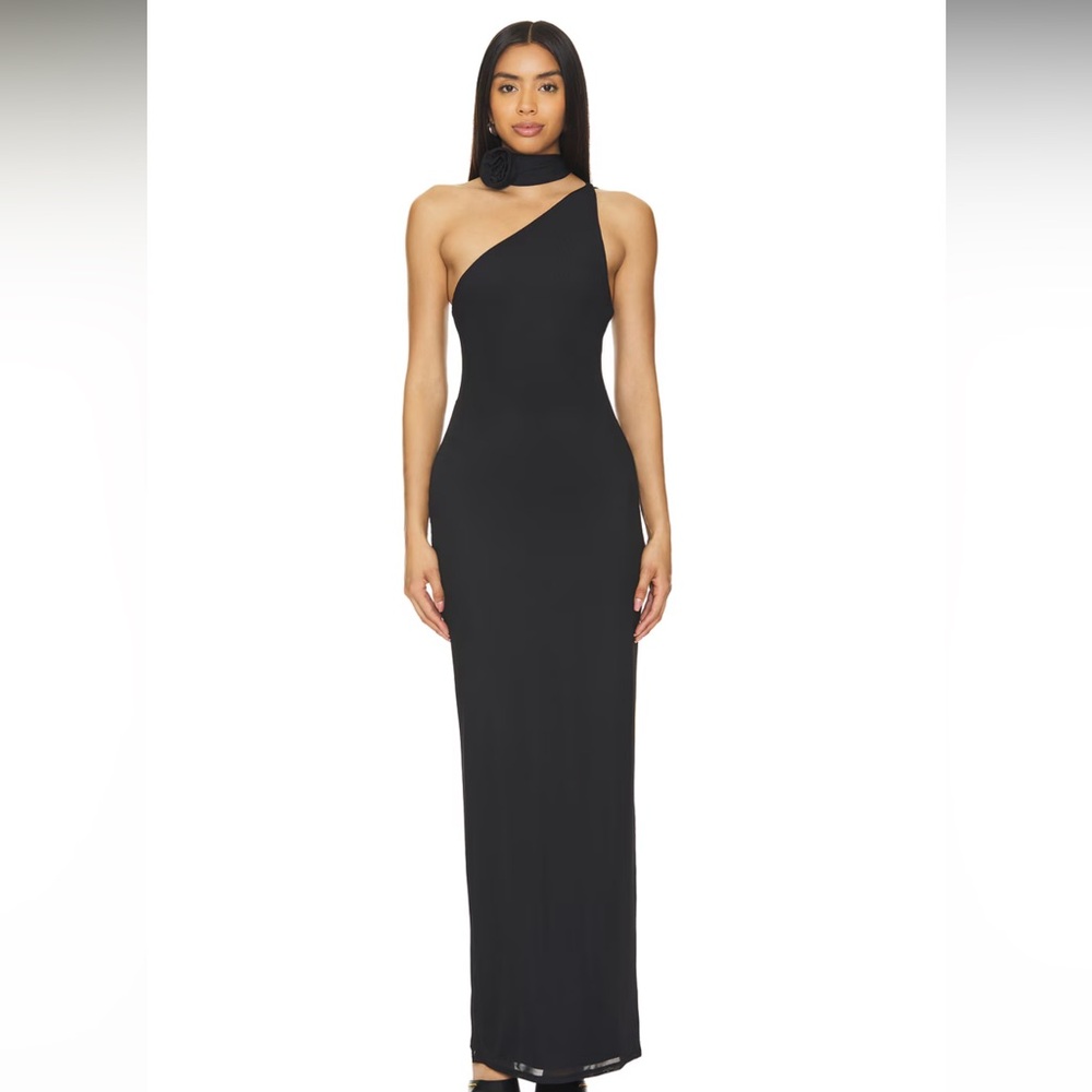 Revolve AFRM Savoy Dress In Noir